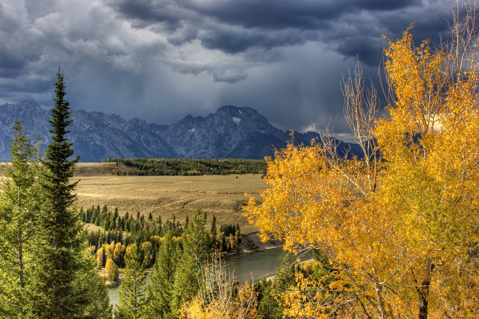 Rain Over Mt Moran